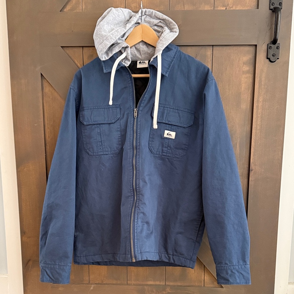 Quiksilver Blue and Gray Lightweight Jacket
